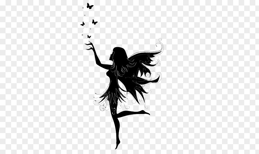 Fairy Tattoo Black-and-gray PNG