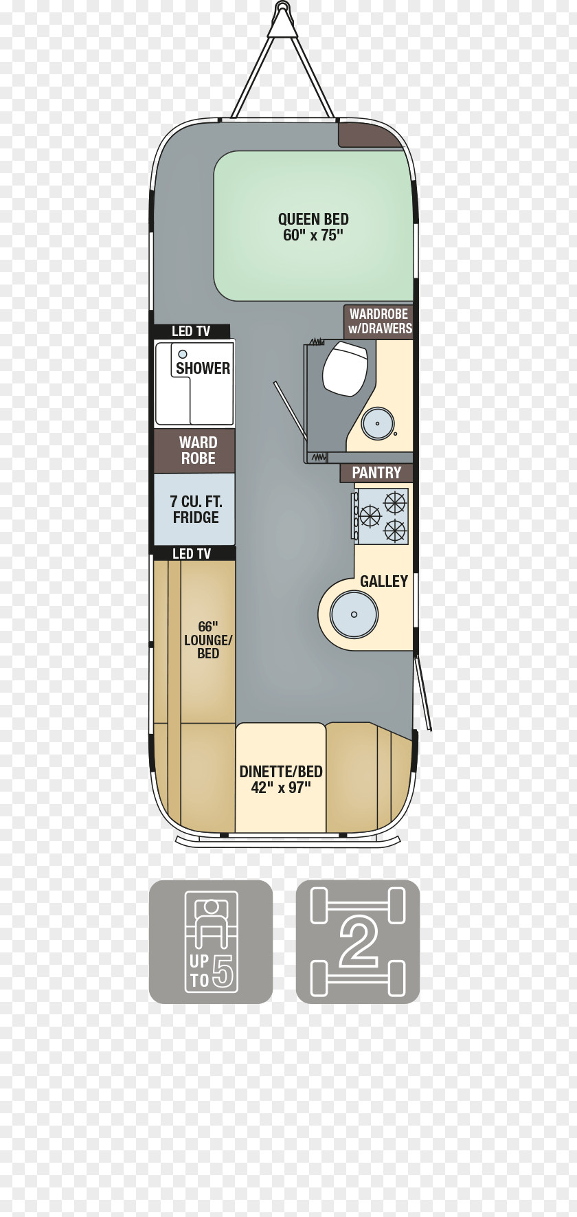 Airstream Caravan Campervans Floor Plan Trailer PNG
