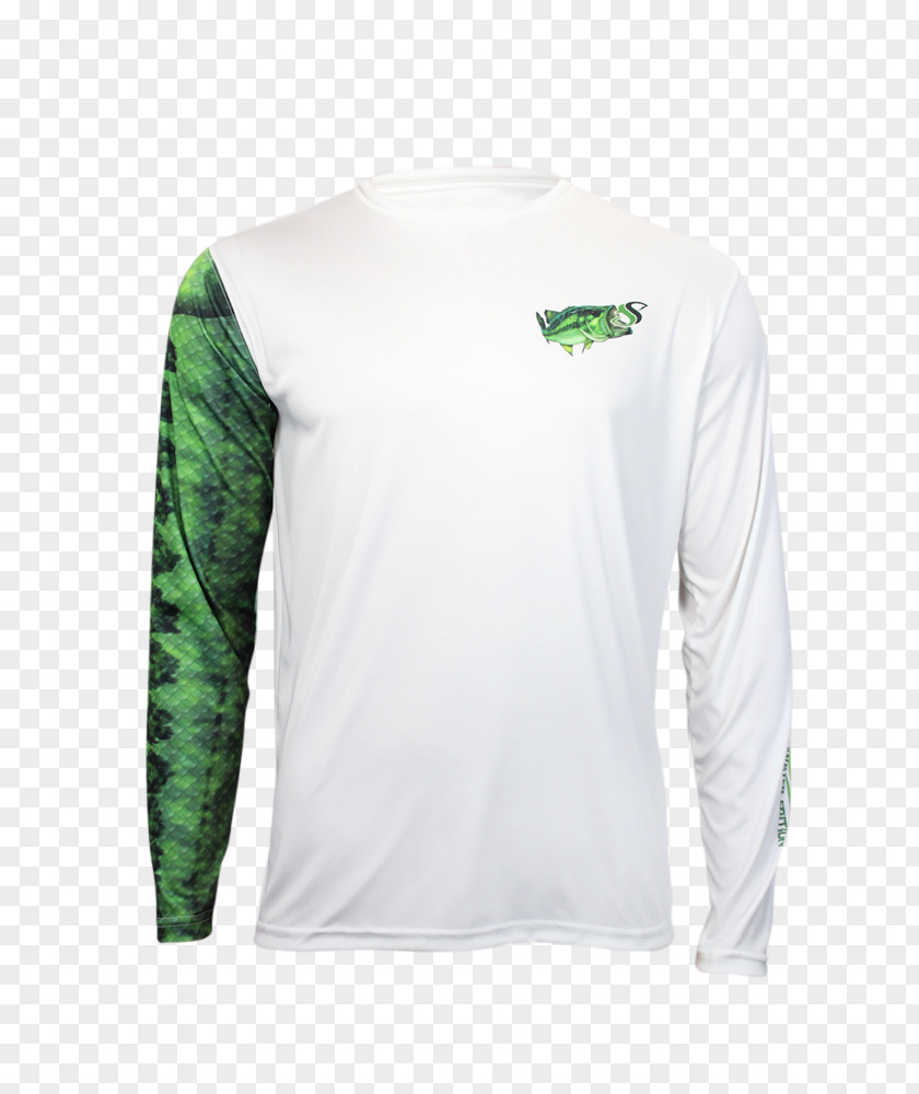 Bass Fish Scales Long-sleeved T-shirt Shoulder PNG