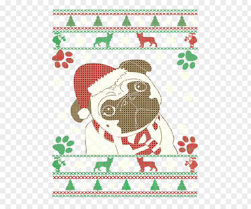 Christmas Tree Santa Claus Cross-stitch Boston Terrier PNG
