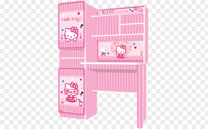 Cotton Candy Cart Table Hello Kitty Furniture Chair Office PNG