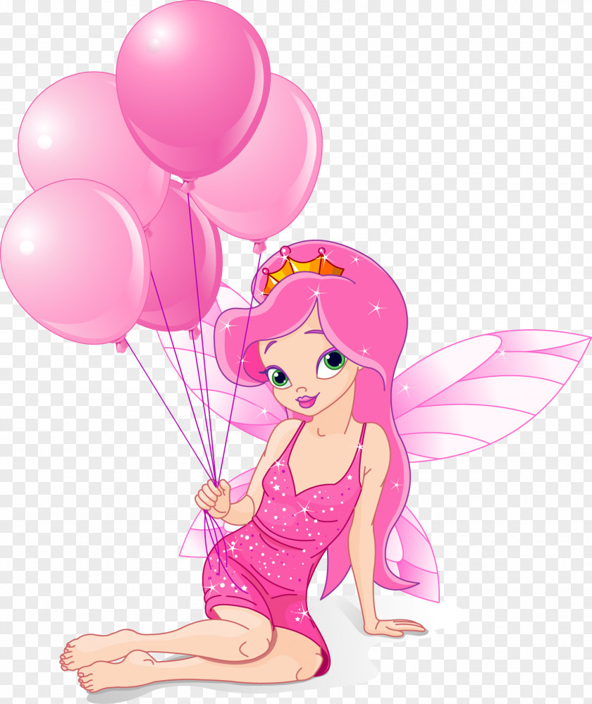 The Cartoon Takes Hua Xianzi Vector Of Balloon Birthday Fairy Clip Art PNG