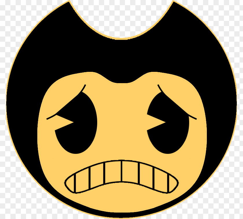 Bendy Face And The Ink Machine Sadness Drawing Cuphead PNG