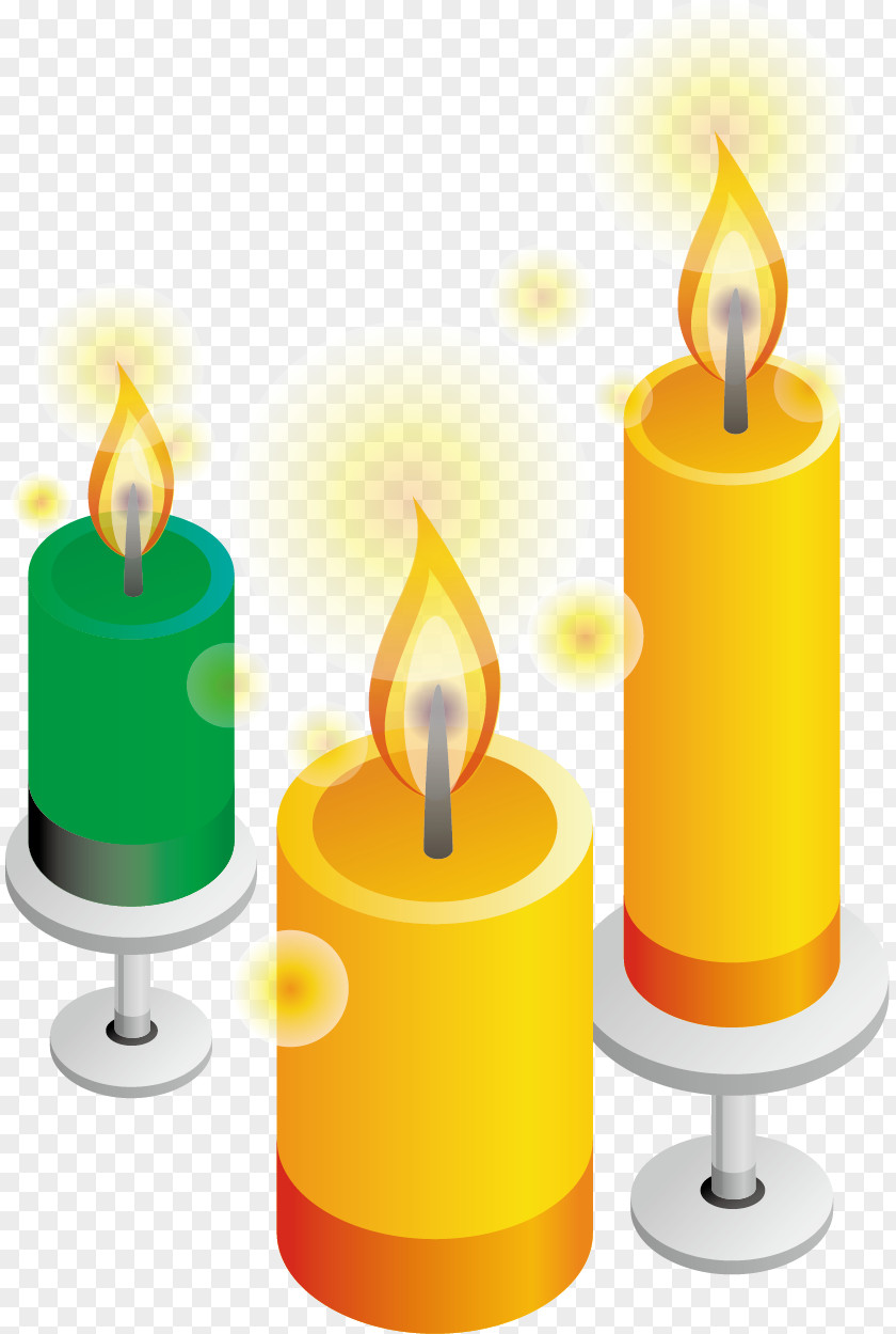 Creative Candle Color Diagram PNG