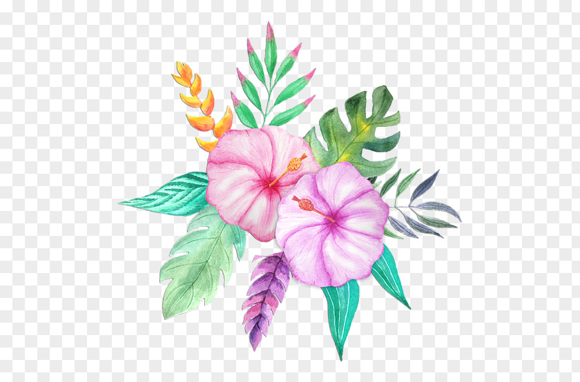 Painting Watercolor Flower Bouquet Image Illustration PNG
