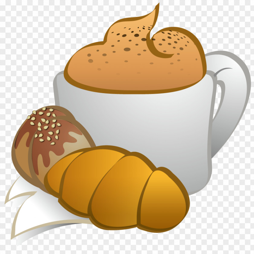 Breakfast Food Coffee Croissant Clip Art PNG