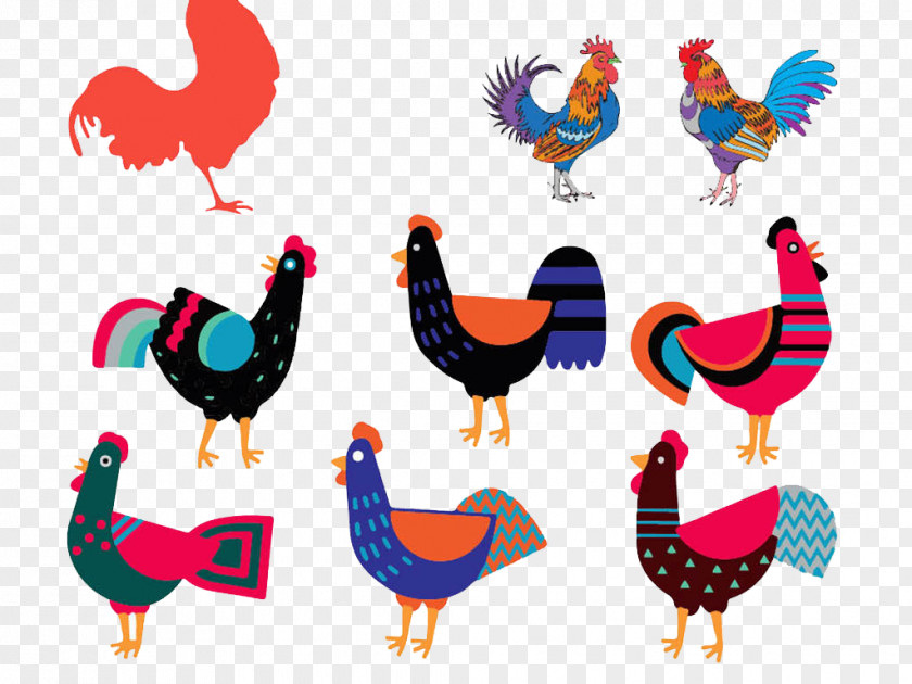 Chicken Collection Elements Rooster Clip Art PNG