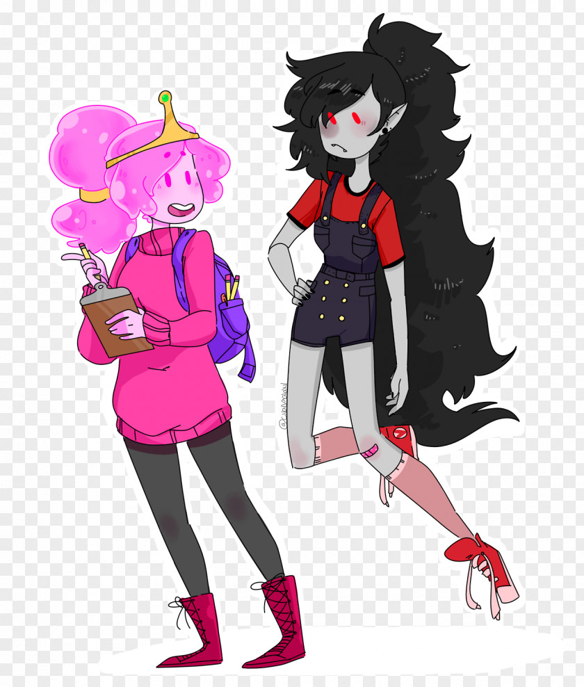 Finn The Human Princess Bubblegum Marceline Vampire Queen Fashion Drawing PNG