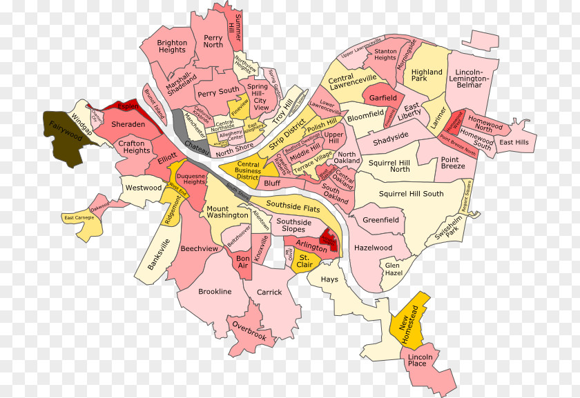 Map Fairywood Neighbourhood City Suburb PNG