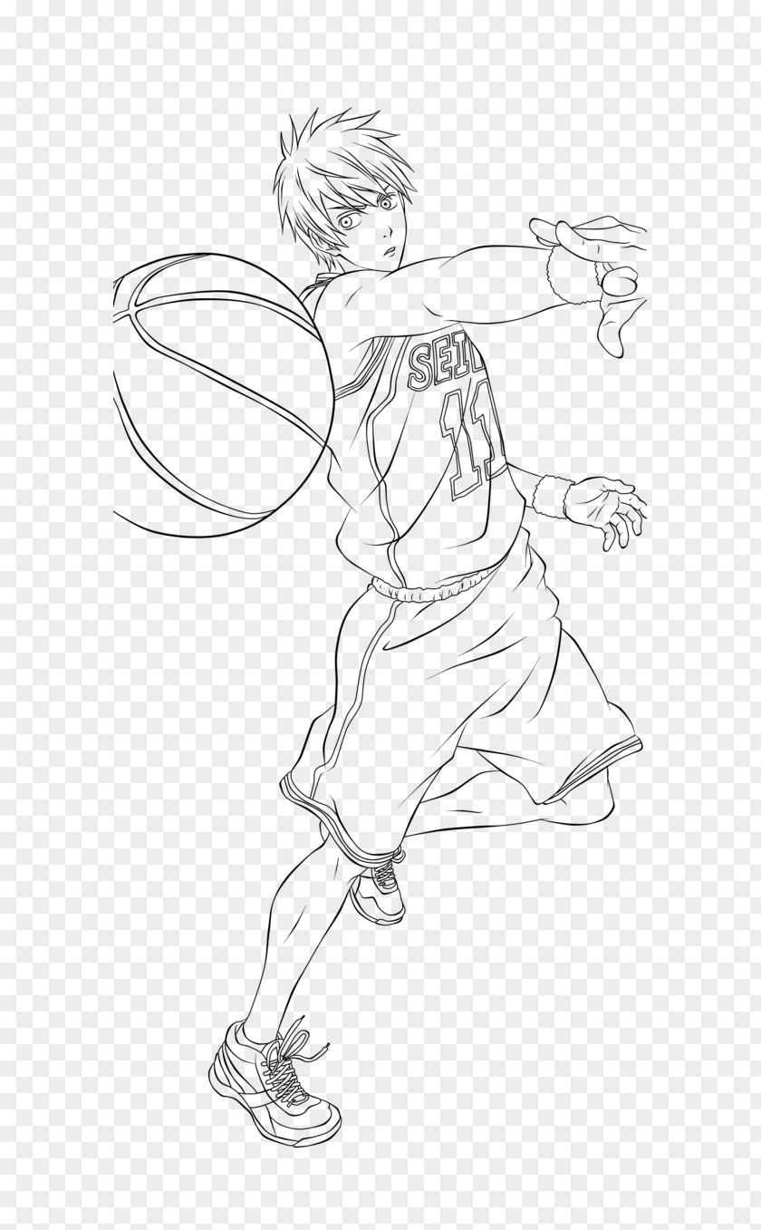 Seijūrō Akashi Kuroko's Basketball Line Art Sketch PNG