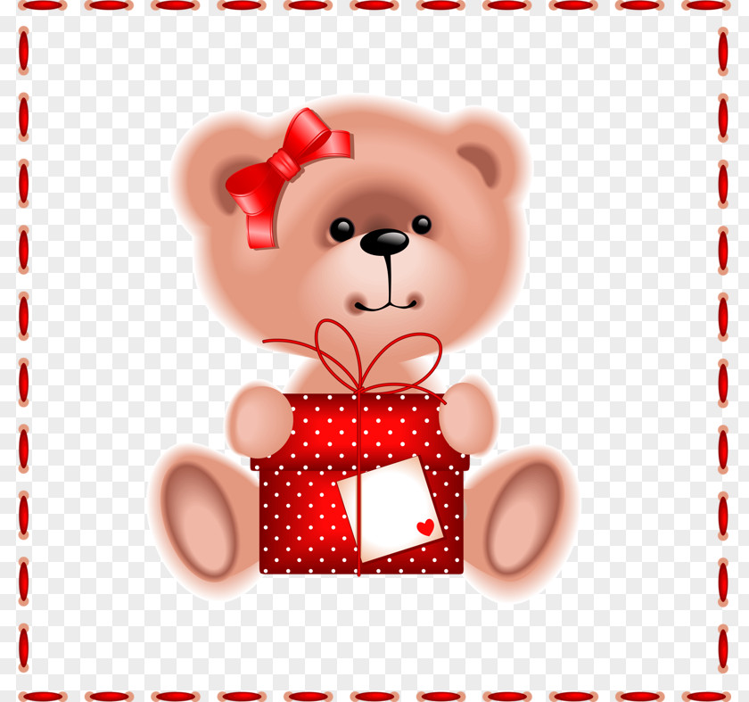Bear And Gift Box Royalty-free Art Clip PNG
