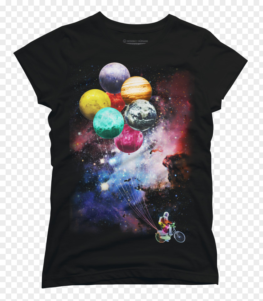 Spaceman Printed T-shirt Sleeveless Shirt Design By Humans PNG