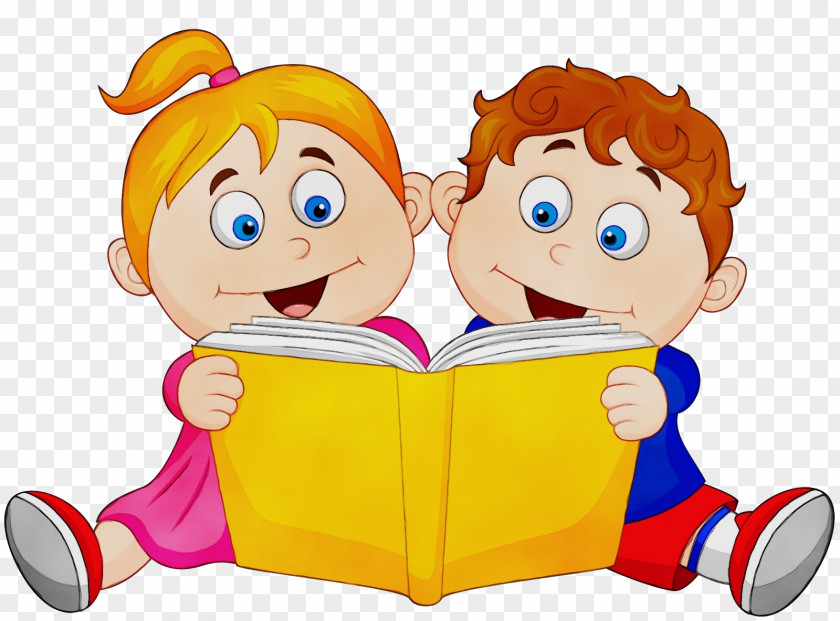 Art Toy Child Reading Book PNG