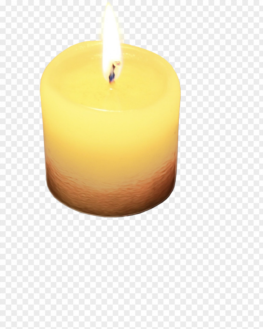 Interior Design Cylinder Candle Flameless Wax Lighting Yellow PNG