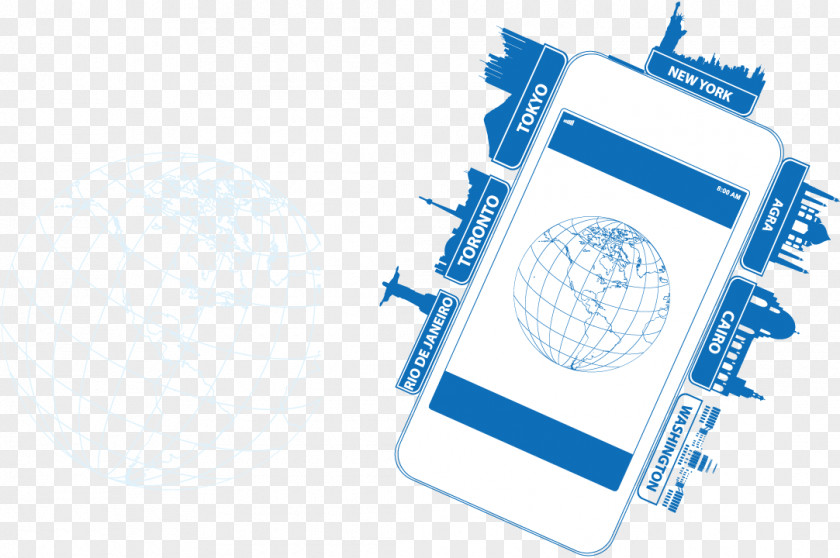 Phone World Globe Landmarks Silhouette Material Landmark Graphic Design PNG