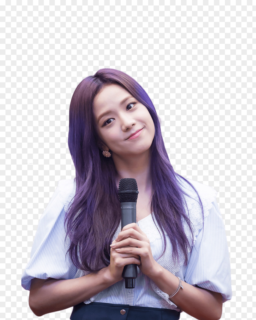 Purple Kim Ji-soo BLACKPINK K-pop Hair Coloring PNG