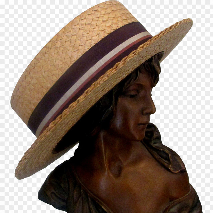 Straw Sun Hat Boater Fedora PNG