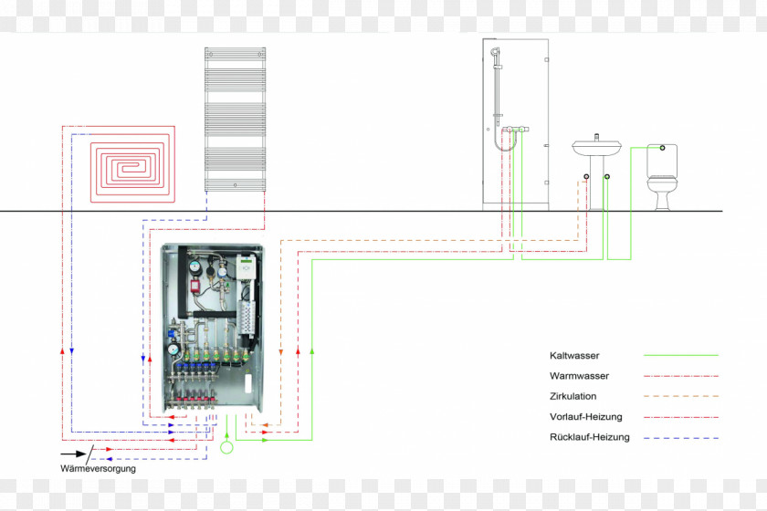 The Base Station Electronic Component Einrohrheizung System Agua Caliente Sanitaria Circuit Diagram PNG