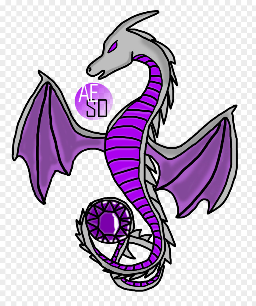 Ametyst Pennant Dragon Seahorse Amphiptere Snakes Wyvern PNG