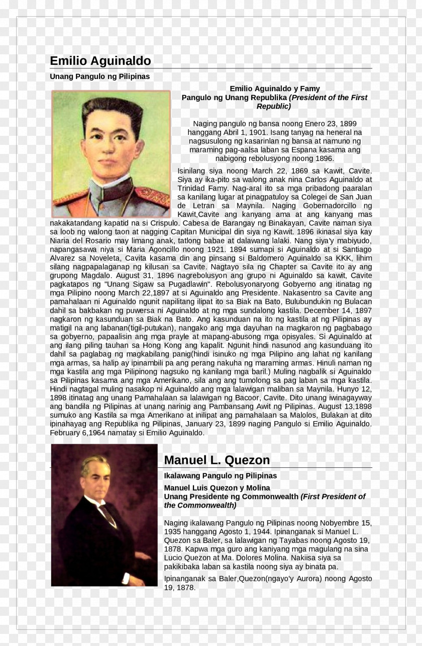 Pilipinas Emilio Aguinaldo First Philippine Republic President Of The Philippines Famy PNG