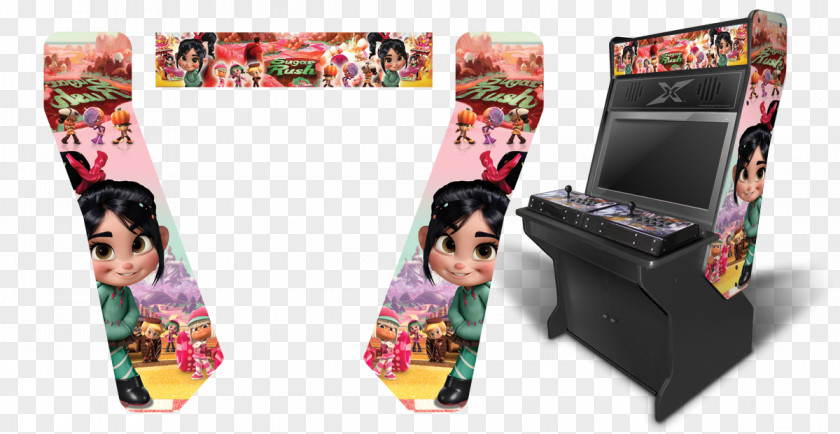 Tron Galaga Arcade Game Cabinet Visual Pinball PNG