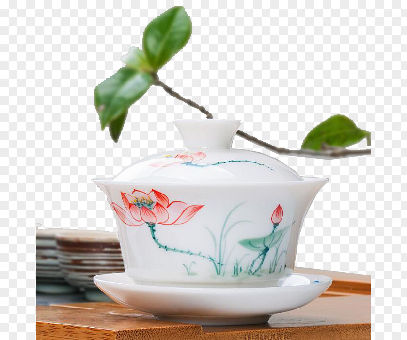 Ceramic Tea Porcelain Gaiwan Coffee Cup PNG