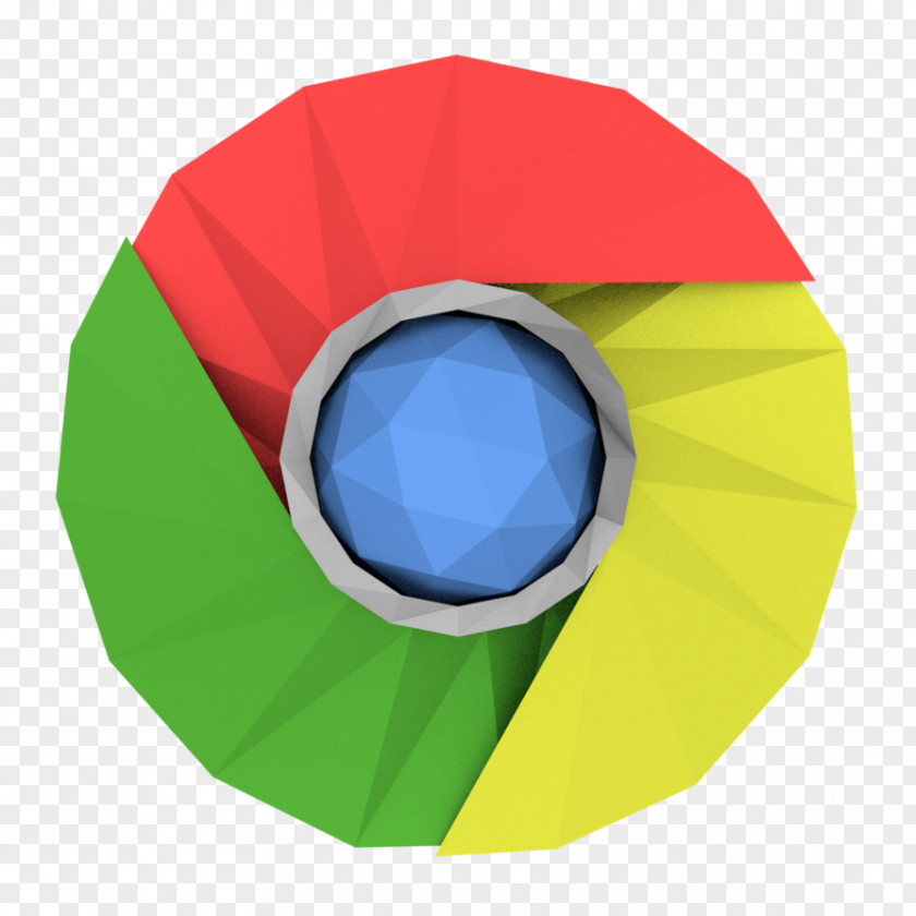 Low Poly Google Chrome PNG