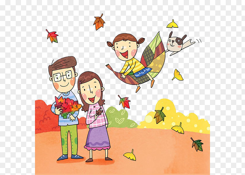 Parents And Baby Walking Drawing Photography Illustration PNG