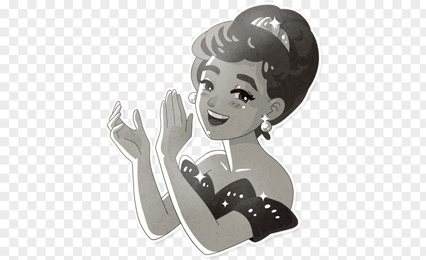 Audrey Glamour Sticker Telegram VKontakte Character PNG