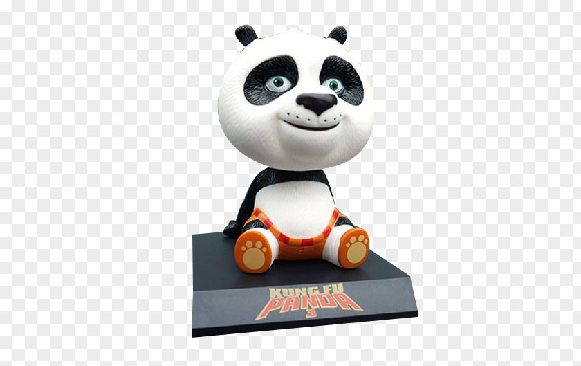 Cartoon Panda Car Ornaments Material Po Giant Kung Fu Red PNG