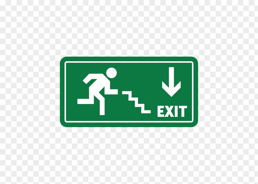 Exit Right Sign Emergency Sticker Stock Illustration PNG
