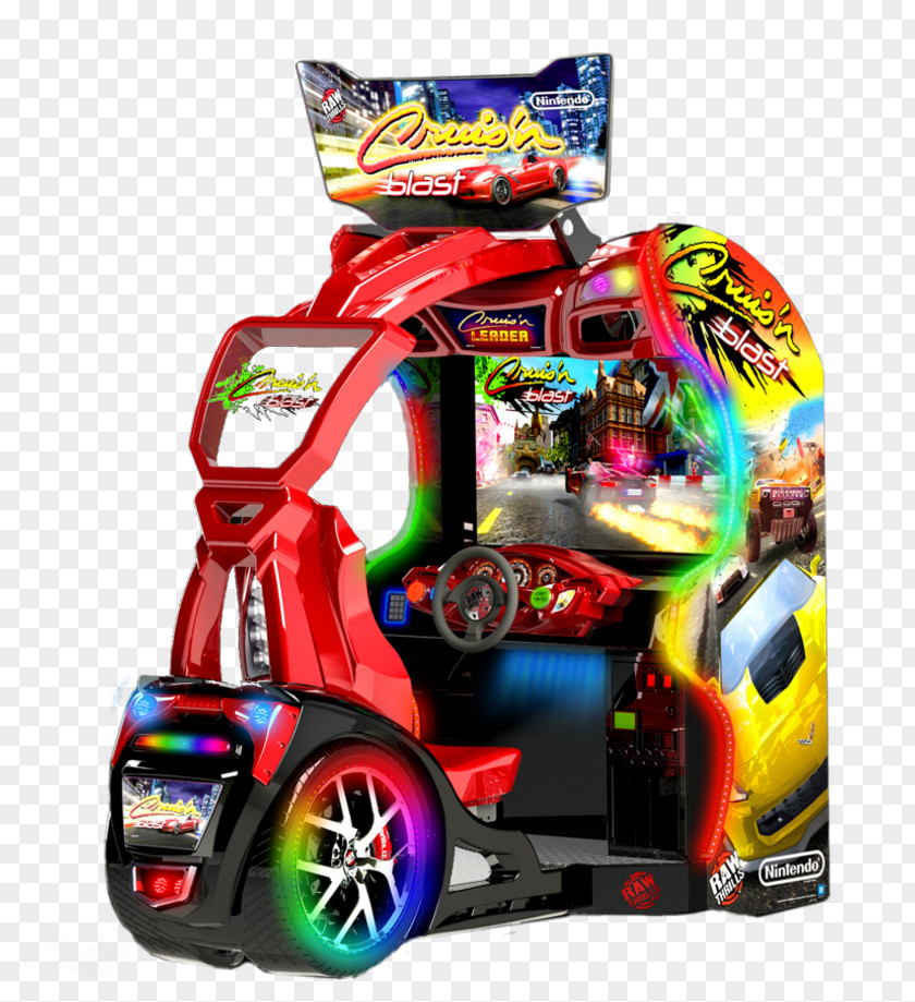 Exotic Flyer Cruis'n USA World Exotica Arcade Game Raw Thrills PNG