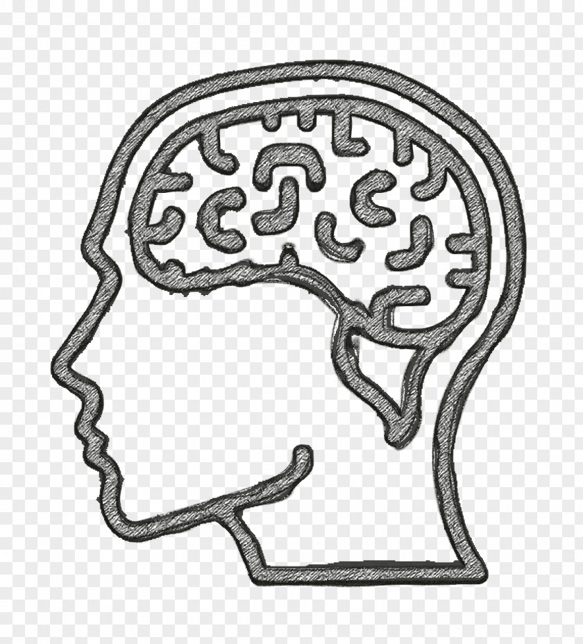Line Art Head Human Mind Icon Brain PNG