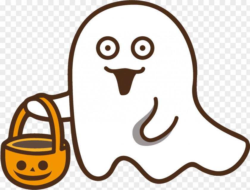 Pleased Happy Ghost Halloween PNG