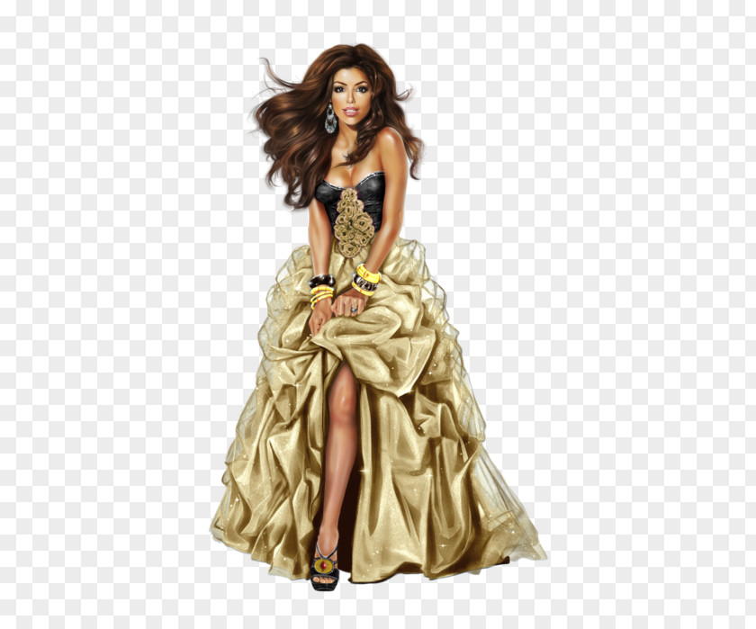 Woman Female Fashion Graphics Painting PNG