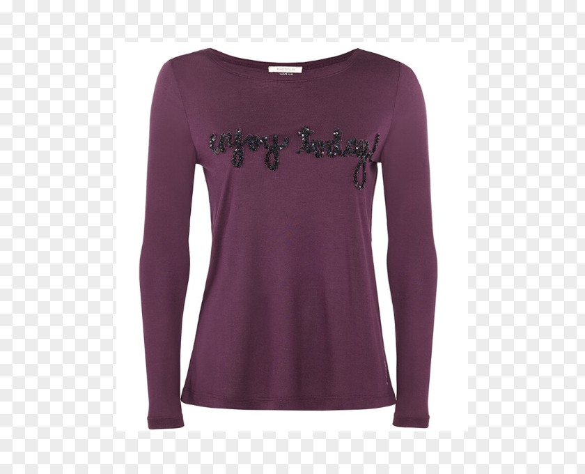 Long-sleeved Sleeve T-shirt Purple Sweater Top PNG