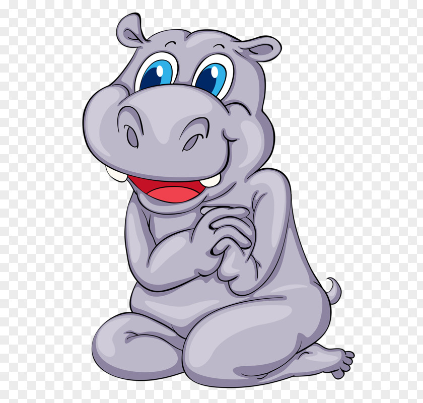 Lovely Hippo Hippopotamus Stock Illustration Clip Art PNG