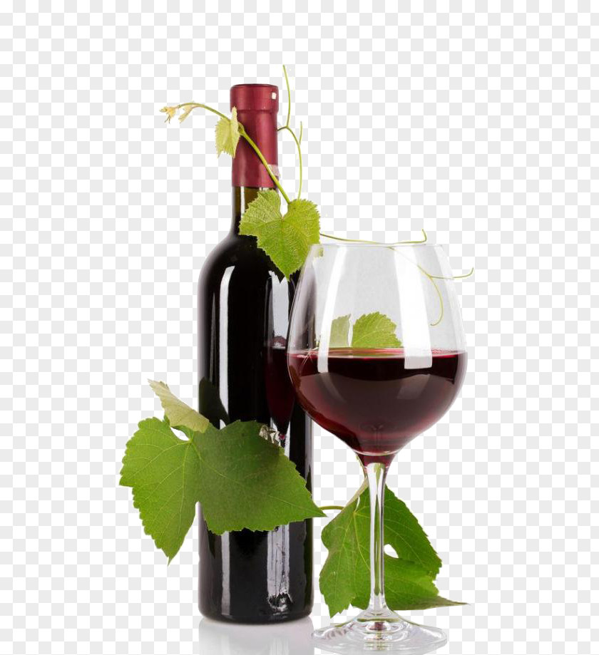 Red Wine Bottle Common Grape Vine PNG