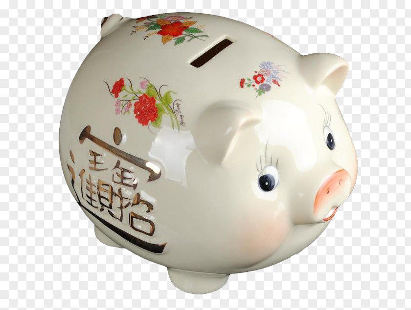 Ceramic Pig Save Money Domestic Piggy Bank Saving PNG