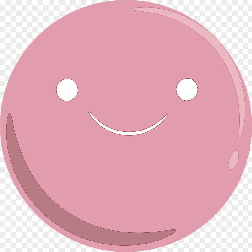 Circle Smiley Pink M Cartoon Font PNG