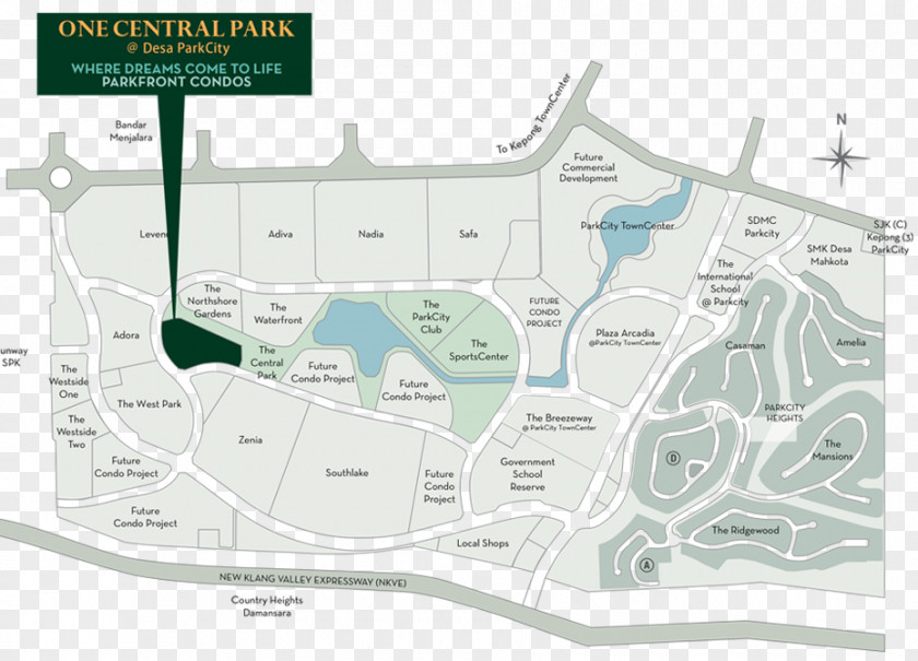 Map Desa ParkCity ONE CENTRAL PARK.CONDO, South Brooks PNG