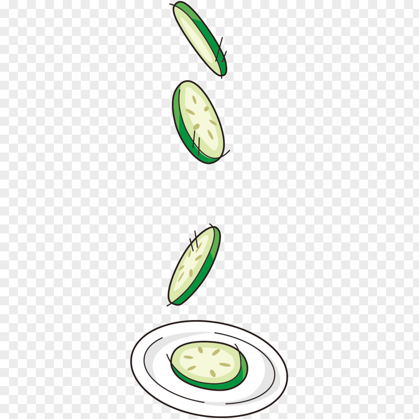 Cucumber Slicing Design Produce Clip Art PNG