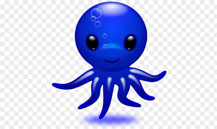 Cute Octopus Smiley Emoticon Clip Art PNG