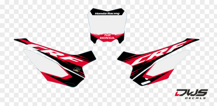 Honda CRF Series Decal Sticker Red Rot PNG