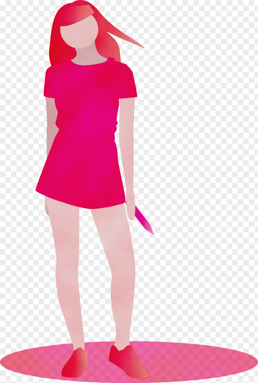 Pink Standing Magenta Costume PNG