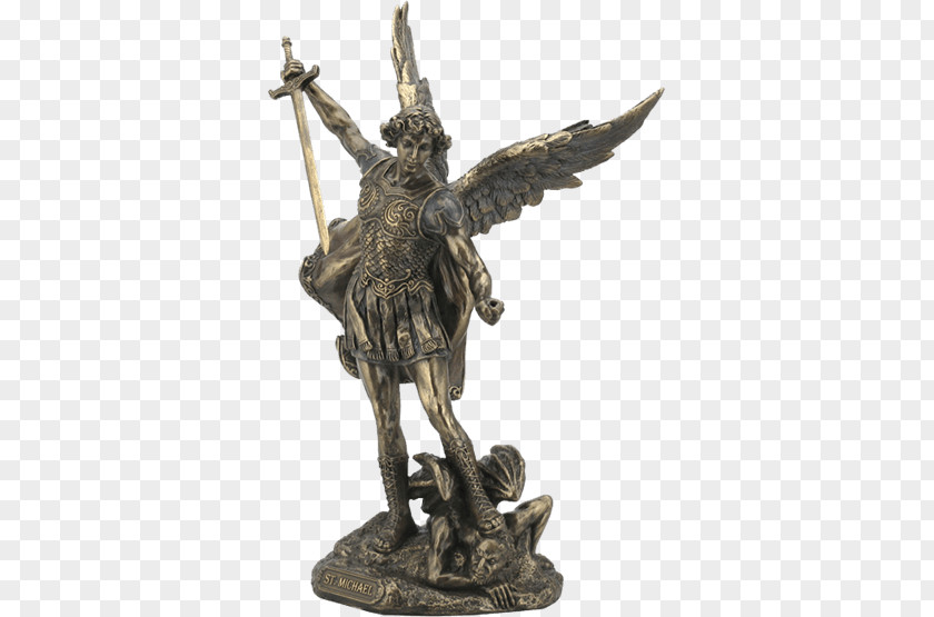 Saint Michael Bronze Sculpture Statue Archangel PNG