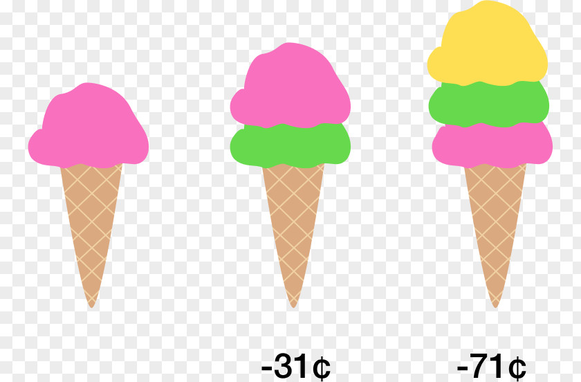 Small Fresh Ice Cream Cones Strawberry Clip Art PNG