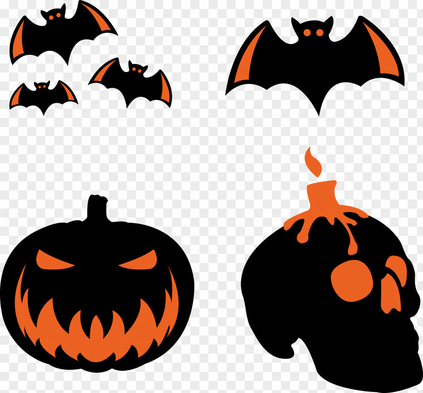 Vector Cartoon Bat Material PNG