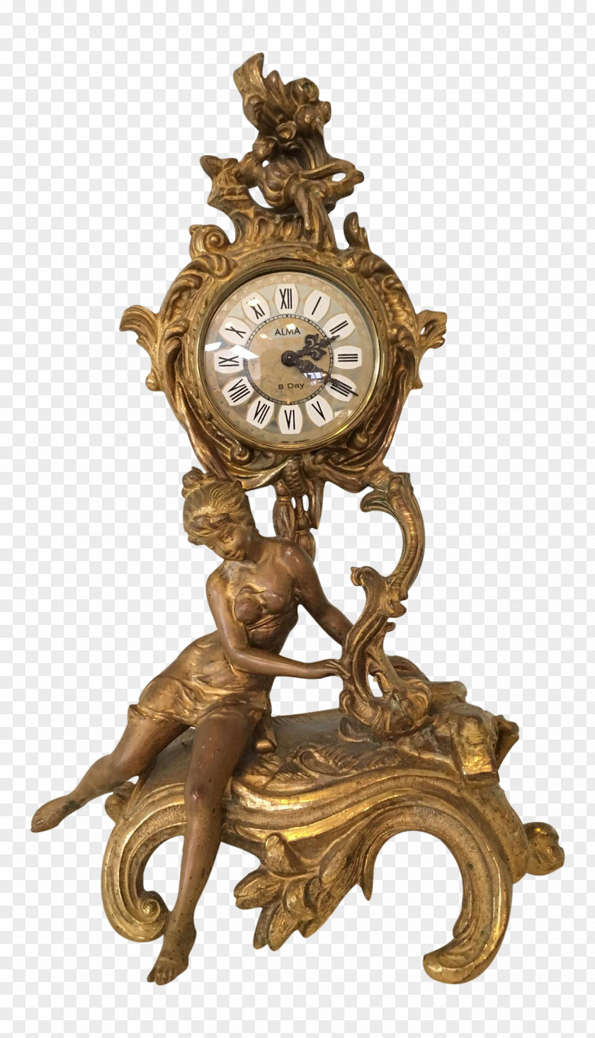 Antique Bronze 01504 Clock PNG