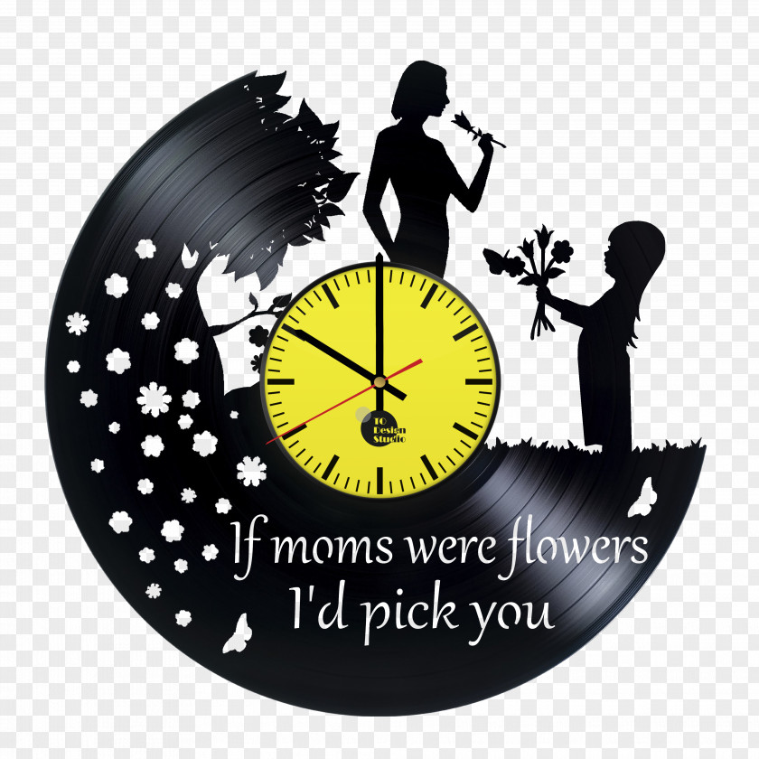 Clock Mother's Day Phonograph Record Gift PNG